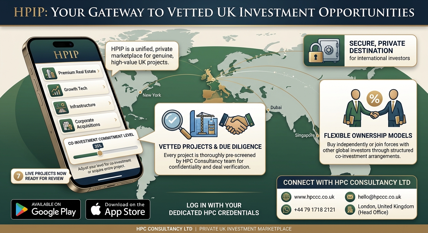 How the HPIP App Connects Global Investors to High Value UK Projects